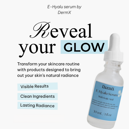 ✨ DermX E-Hyalu Serum with Kojic Acid – Brighten, Hydrate & Glow ✨