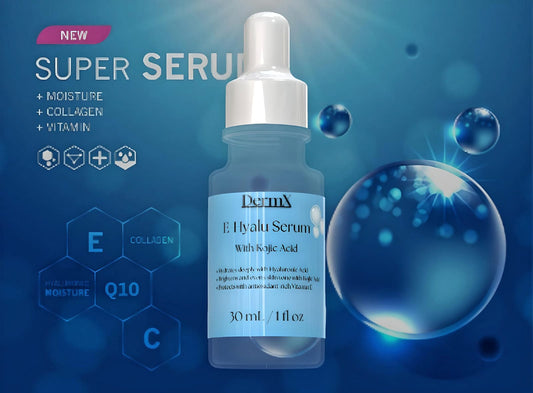 ✨ DermX E-Hyalu Serum with Kojic Acid – Brighten, Hydrate & Glow ✨